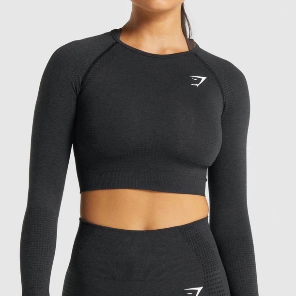 VITAL SEAMLESS 2.0 LONG SLEEVE CROP TOP GYMSHARK